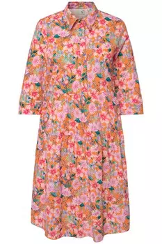 Платье Ulla Popken Hemdblusen, оранжевый