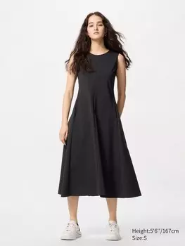 Платье ultra stretch без рукавов Uniqlo, цвет 09 черный