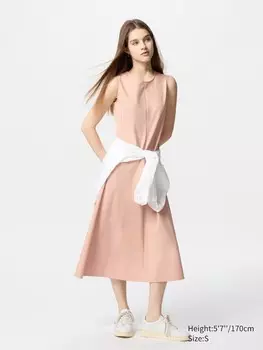 Платье ultra stretch без рукавов Uniqlo, цвет 12 розовый