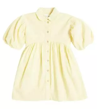 Платье Ulyses из хлопка и льна с оборками Morley, желтый