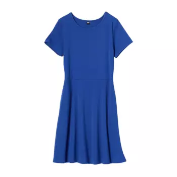 Платье Uniqlo Short Sleeve Flared, синий