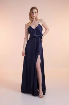 Платье Unique Silky Classic Dress, цвет Night Blue