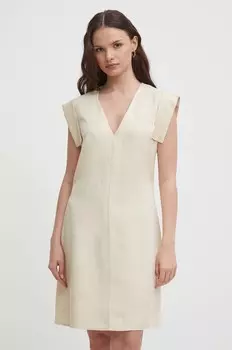 Платье United Colors of Benetton, бежевый