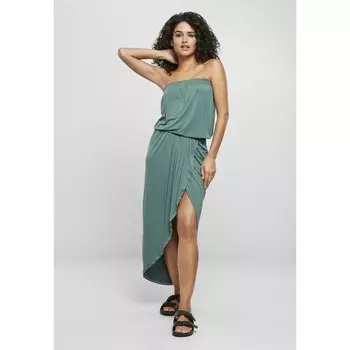 Платье Urban Classics Bandeau For Viscose, зеленый