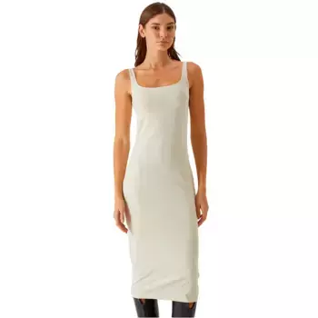 Платье Urban Classics Basic Long Cotton Jersey, бежевый
