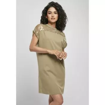 Платье Urban Classics Lace Big, зеленый