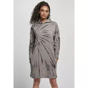 Платье Urban Classics Oversized Hooded Tie-Dye, черный