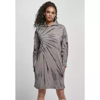 Платье Urban Classics Oversized Hooded Tie-Dye, черный