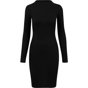 Платье Urban Classics Rib long sleeve long, черный