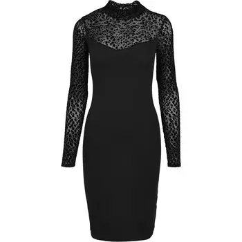 Платье Urban Classics Turtleneck S, черный