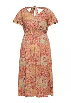 Платье usha FESTIVAL Mit Paisley Print, цвет Bordeaux Mehrfarbig