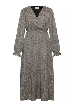 Платье Usha Maxi Mit Allover Print, черный