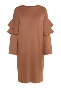Платье usha WHITE LABEL Knitted dress, коричневый