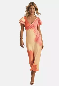 Платье V-NECK FRILL SLEEVE Friends Like These, светло-розовый