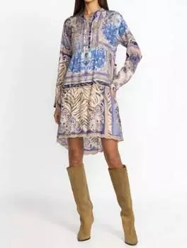 Платье Valentin Jasmine синего цвета Johnny Was