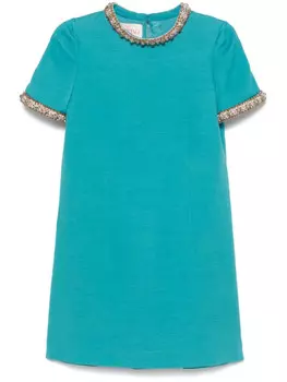 Платье Valentino Garavani, украшенное кристаллами, синий