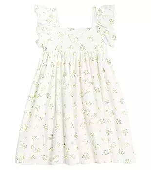 Платье Valley из хлопка с принтом The New Society, белый