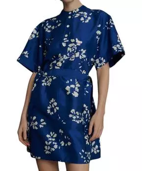 Платье Ванды в синем/экрю soeur