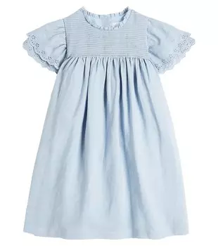 Платье vanya из рами с рюшами C'Era Una Volta, синий