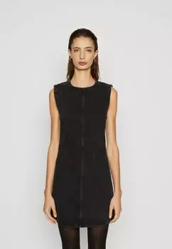 Платье Vaquero Abercrombie & Fitch SHELL MINI DRESS, цвет black denim wash