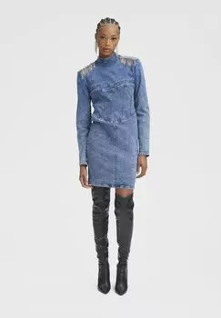 Платье Vaquero Gestuz FRILLYGZ, средний синий стираный