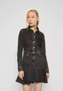 Платье Vaquero Karl Lagerfeld Jeans ПЛАТЬЕ С ОБРАБОТКАМИ, стираный серый