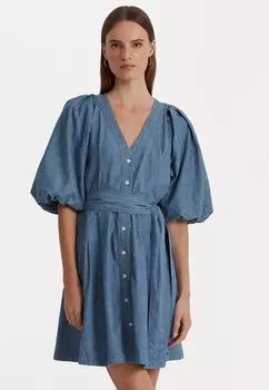 Платье Vaquero Lauren Ralph Lauren AMAHILY SHORT SLEEVE DAY DRESS, стирка в Солт-Крик