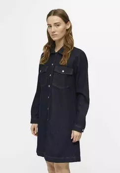 Платье Vaquero Object, цвет dark blue denim
