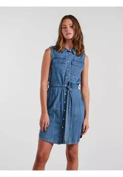 Платье Vaquero Pieces PCOSALINA, цвет medium blue denim