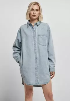 Платье Vaquero Urban Classics OVERSIZED, тонированныйсветло-голубой, размытый