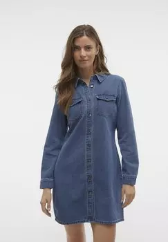 Платье Vaquero Vero Moda VMJENNIE DRESS MIX, цвет medium blue denim
