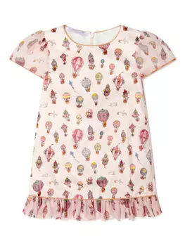 Платье Velour Party с принтом Atelier Choux, розовый