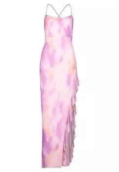 Платье Vera Mont Abend mit Volant, цвет Ros/Purple