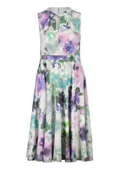 Платье Vera Mont Chiffon mit Print, цвет Grn/Violett