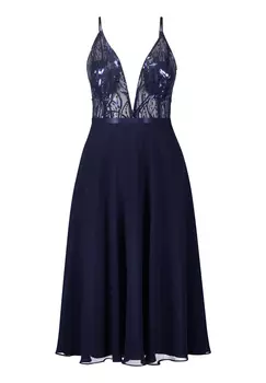 Платье Vera Mont Cocktail im Glitzer Look, цвет Night Sky