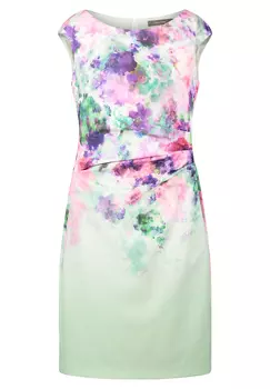 Платье Vera Mont Cocktail mit Blumenprint, цвет Green/Pink