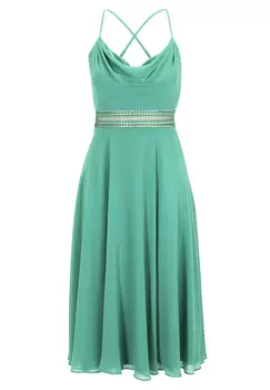 Платье Vera Mont Cocktail mit Wasserfallausschnitt, цвет Light Green
