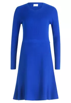 Платье Vera Mont Strick mit Strickdetails, цвет Jewel Blue