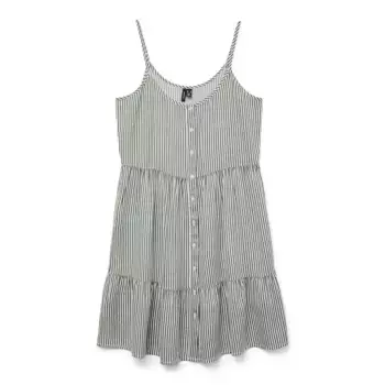 Платье Vero Moda Bumpy sleeveless short, зеленый