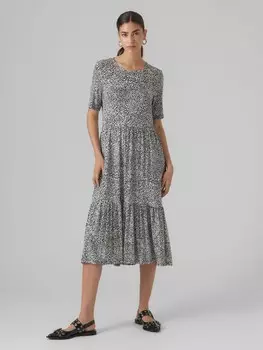 Платье Vero Moda, черно-белый