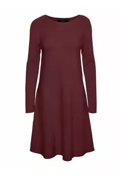 Платье Vero Moda Curve VMCNANCY LS BOATNECK GA EXC CUR, цвет port royale