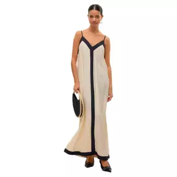 Платье Vero Moda Denise sleeveless long, бежевый