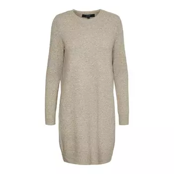 Платье Vero Moda Doffy Long Sleeve O Neck, коричневый