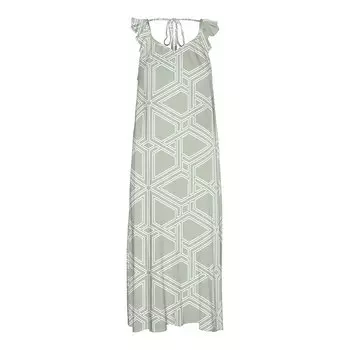 Платье Vero Moda Easy Joy Frill Sleveless Long, зеленый