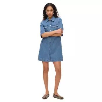 Платье Vero Moda Fenja short sleeve short, синий