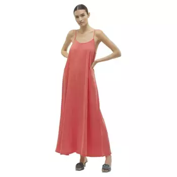 Платье Vero Moda Harper long, оранжевый