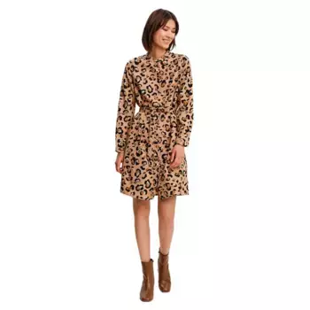 Платье Vero Moda Isa long sleeve, коричневый