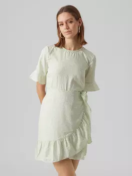 Платье Vero Moda Kurzes Mini Wickel VMHENNA, зеленый