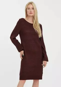 Платье Vero Moda LANGE BALLONRMEL UND U-BOOT-AUSSCHNITT, цвет port royale