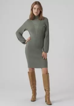 Платье Vero Moda ПЛАТЬЕ MARINA С ВЫСОКИМ ВОРОТОМ ВЫШЕ КОЛЕНА, цвет laurel wreath